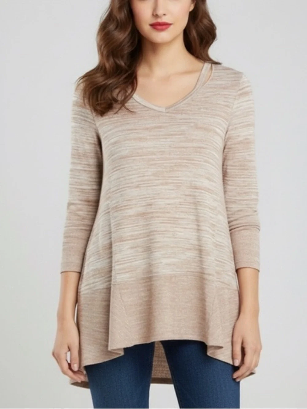 CUPIO Bloomingdale’s Heathered High Low Tunic Blouse Women’s Size XL